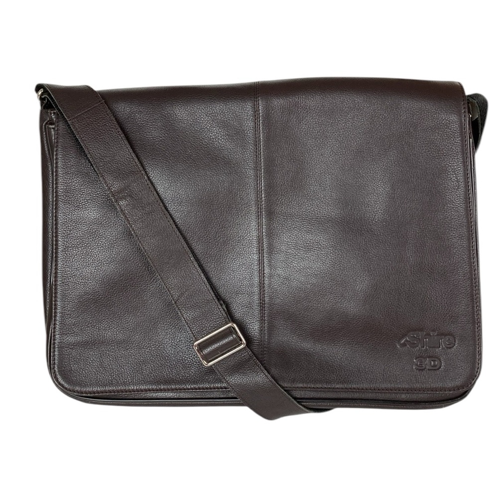 Latico Yellowstone Brown Leather Large Messenger Bag